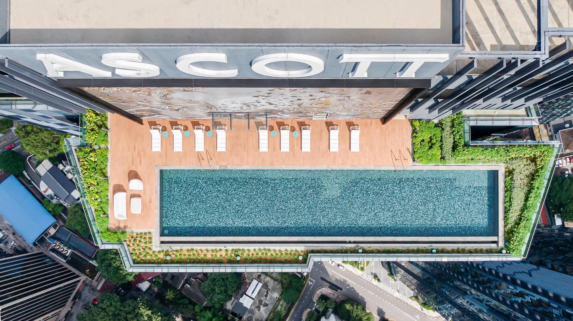Готель Ascott Star Klcc Куала-Лумпур Екстер'єр фото Aerial view of the rooftop pool